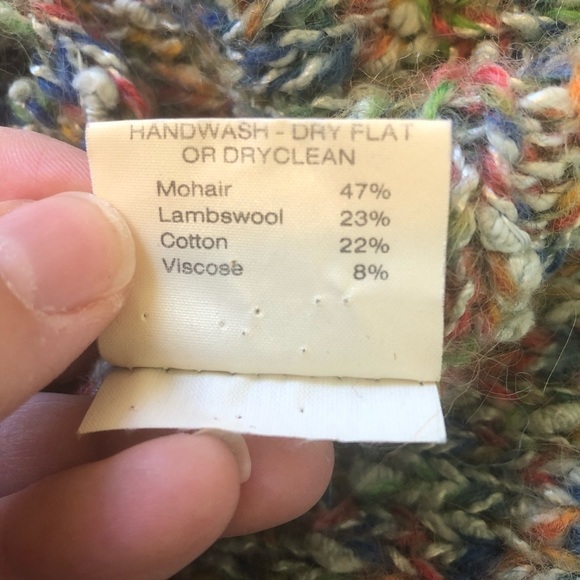 Australasian Knits Rainbow Mohair Blend Sweater Lg - Picture 5 of 5